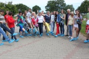 Abschiedsfoto mit Familie Wolters, Gästen aus Varena  und Mitglieder des Städtepartnerschaftsvereins