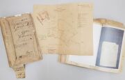 restaurierte Grundakten mit Stellvertreterkopie und Originalplan