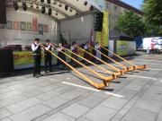 Auftritt der Alphornbläser auf dem Stadtfest 