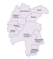 Gemeindegebiete der Gemarkung Prenzlau mit Ortsteile und Gemeindeteile