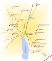 Übersichtskarte Orts- und Gemeindeteile Prenzlaus