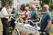 Begrüßung der Radfahrer aus Uster zum Stadtfest