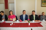 Bürgermeister Hendrik Sommer mit Gästen aus Barlinek und Varėna