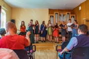 Teilnahme der litauischen Gäste am Klassenvorsingen mit Musikschülern der Kreismusikschule unter Leitung von Frau Günther