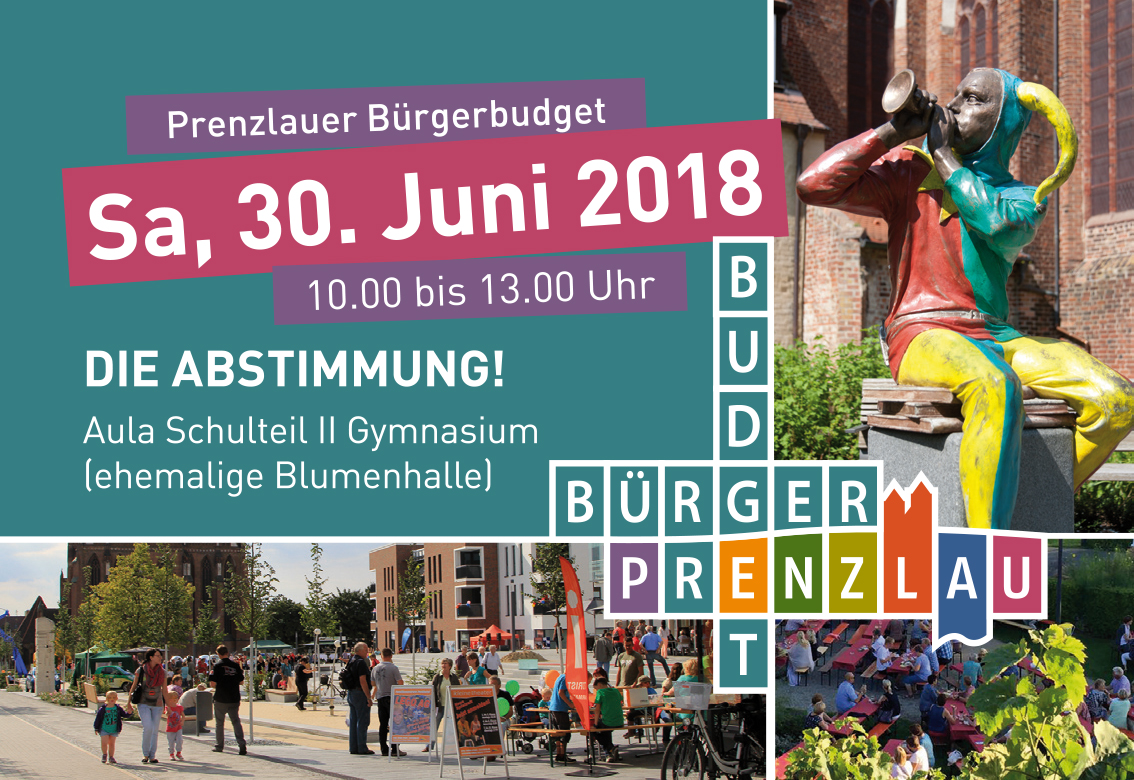 Plakat Prenzlauer Bürgerbudget 2018 Plakat Prenzlauer Bürgerbudget 2018
